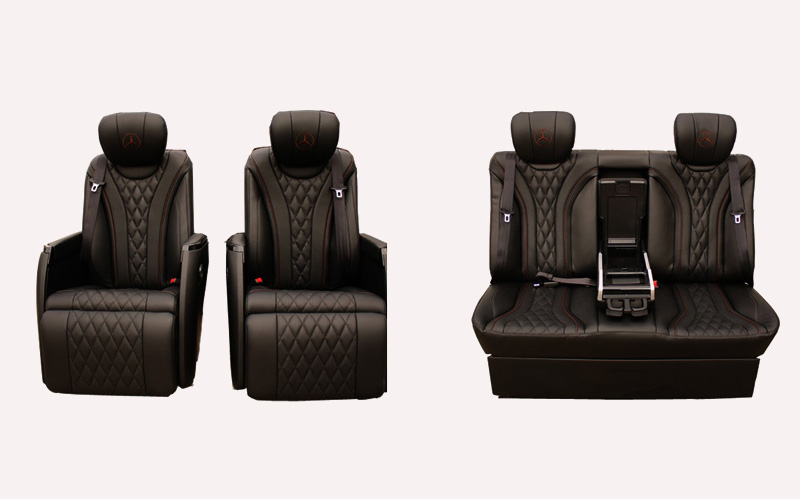 商务车改装迈巴赫航空座椅搭载沙发床，内饰豪华升级